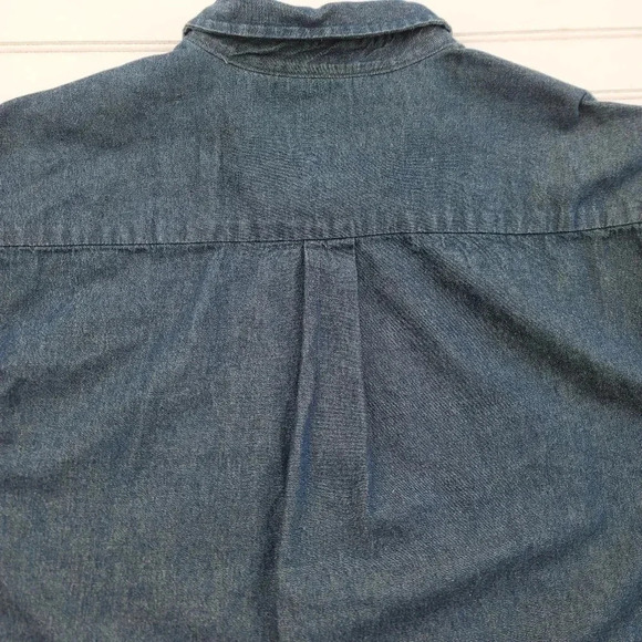 Dickies Long-Sleeve Button-Up Denim Shirt Mens Cotton Casual Work Durable 2XL - Picture 10 of 10